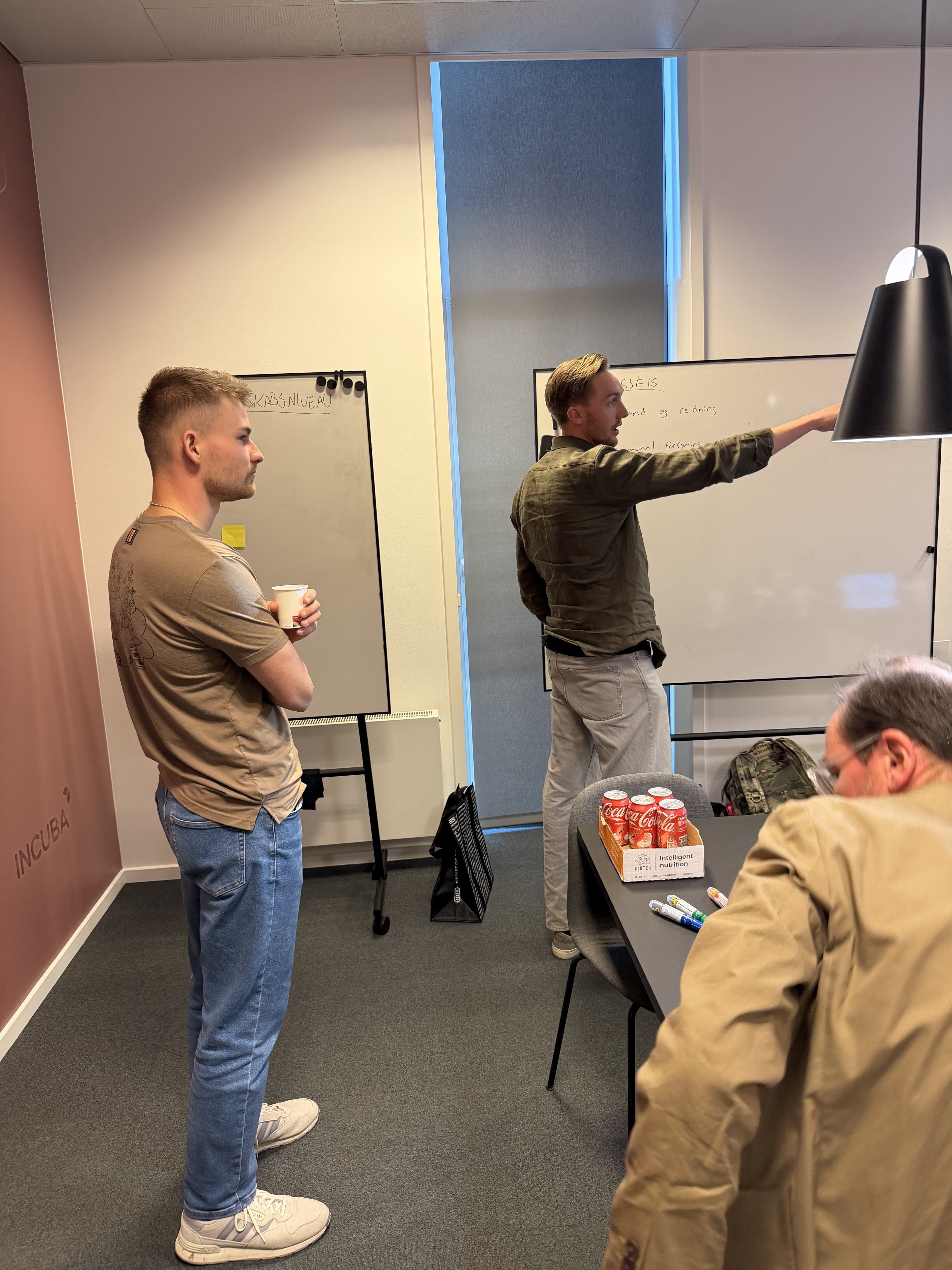 Tavleplanlægning under en BCMS-øvelse